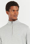 Barbour Men’s Rothley Half Zip Sweatshirt, Grey Marl