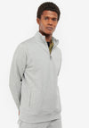 Barbour Men’s Rothley Half Zip Sweatshirt, Grey Marl