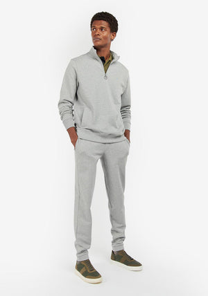 Barbour Men’s Rothley Half Zip Sweatshirt, Grey Marl