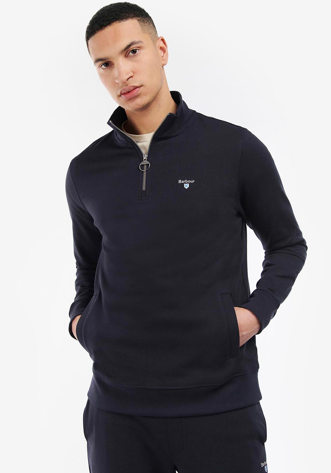Barbour Men’s Rothley Half Zip Sweatshirt, Navy