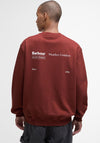 Barbour Men’s Firbank Crew Neck Sweatshirt, Brick Red