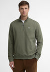 Barbour Men’s Desmond Half Zip Sweatshirt, Agave Green