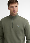 Barbour Men’s Desmond Half Zip Sweatshirt, Agave Green