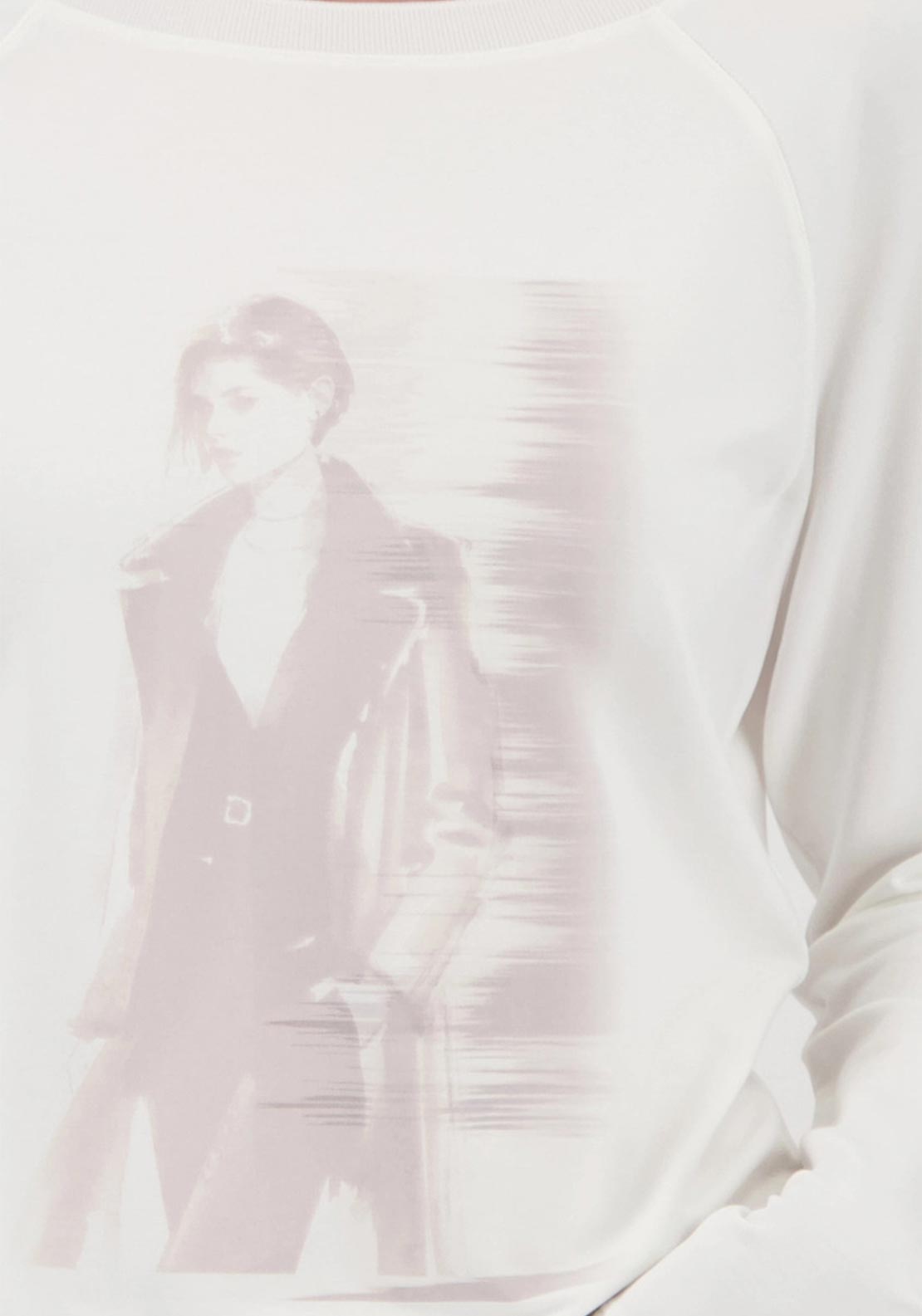 Monari Graphic Print Long Sleeve Top, Off White