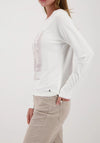 Monari Graphic Print Long Sleeve Top, Off White