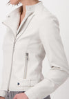 Monari Faux Leather Biker Jacket, Bone