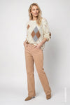 Monari Knitted with Argyle Pattern Jumper, Cream Multi