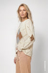 Monari Knitted with Argyle Pattern Jumper, Cream Multi