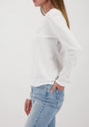 Monari Pearl Embellishment Long Sleeve Top, Off White