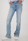 Monari Rhinestone Bootcut Jeans, Light Wash Blue