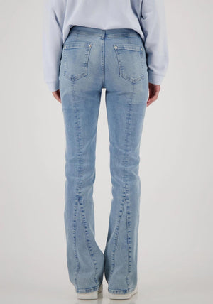 Monari Rhinestone Bootcut Jeans, Light Wash Blue