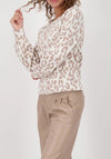 Monari Leopard Knit Jumper, Beige