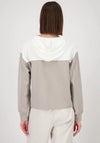 Monari Soft Feel Graphic Print Hoodie, Taupe & White