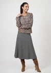 Monari Button Up Animal Print Cardigan, Beige Multi