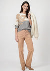 Monari Floral Print with Rhinestone Detail Jumper, Cream Multi