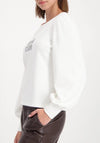 Monari Rhinestone Detail Sweatshirt, White