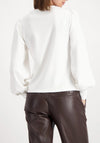 Monari Rhinestone Detail Sweatshirt, White