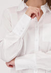 Monari Blouse with Shirt Collar, White