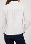 Monari Blouse with Shirt Collar, White