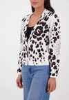 Monari Leopard Print Cardigan, Grey