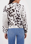 Monari Leopard Print Cardigan, Grey