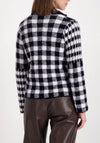 Monari Mixed Pattern Checkered Cardigan, Black