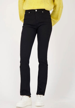 Monari Cotton Blead Straight Leg Jeans, Black