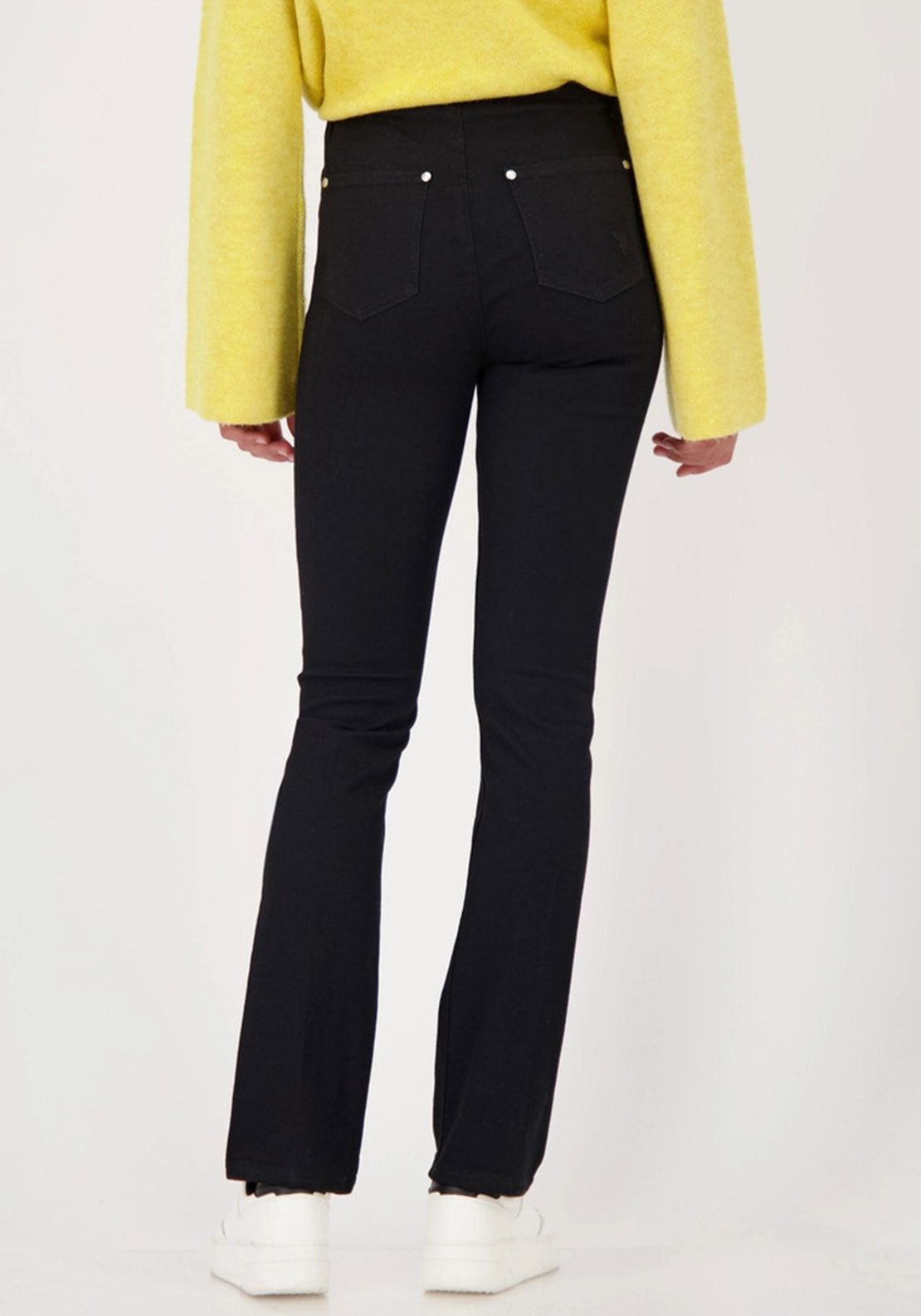 Monari Cotton Blead Straight Leg Jeans, Black