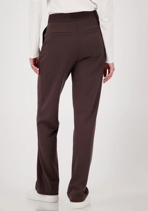 Monari Lettering Band Straight Leg Joggers, Brown