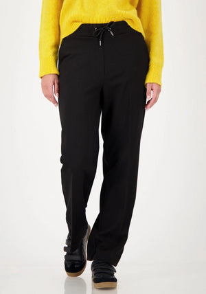 Monari Drawstring Straight Leg Joggers, Black