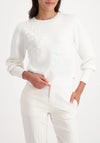 Monari Decorative Applique Jumper, White
