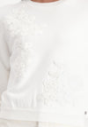 Monari Decorative Applique Jumper, White