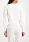 Monari Decorative Applique Jumper, White