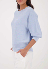 Monari Round Neck Glitter Detail Pullover, Blue