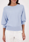 Monari Round Neck Glitter Detail Pullover, Blue