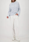 Monari Knitted Sweater with Ajour Pattern, Blue