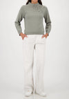 Monari Embellished High Neck Jumper, Green