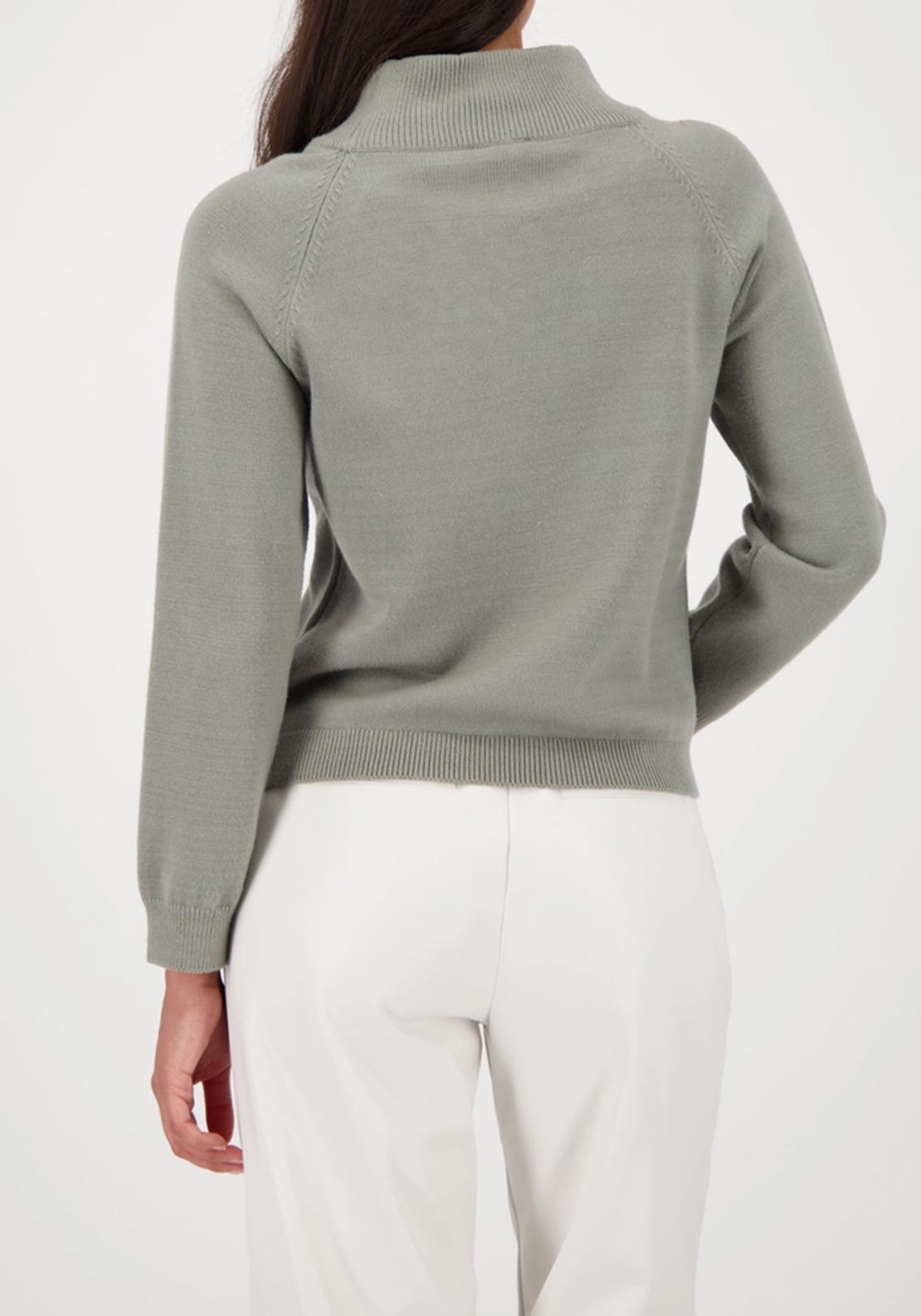 Monari Embellished High Neck Jumper, Green
