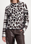 Monari Contrast Print Fluffy Jumper, Multi