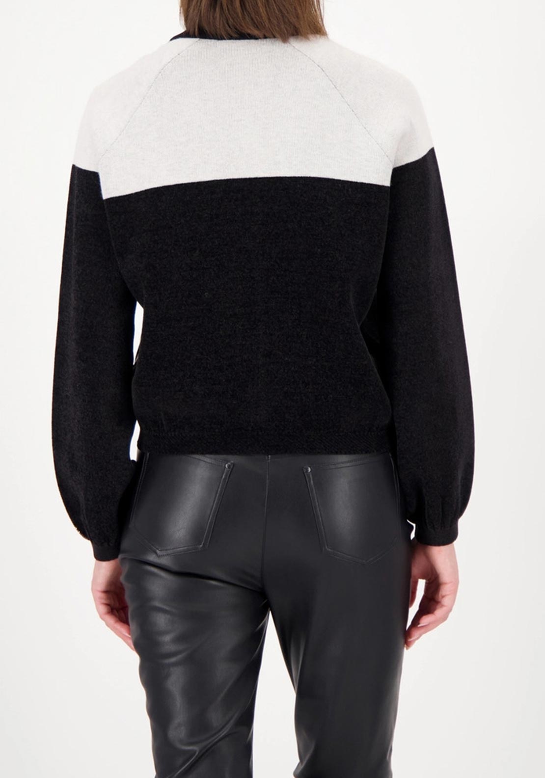 Monari Zip Up Rhinestone Detail Wool Jacket, Black