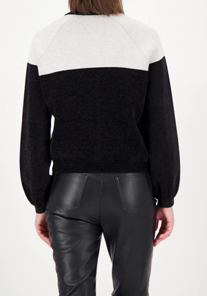 Monari Zip Up Rhinestone Detail Wool Jacket, Black