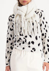 Monari Lurex Fluffy Texture Scarf, Winter White