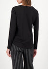 Monari Sequin Street Graphic Print Top, Black