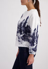 Monari Crew Neck Sweatshirt with Print, White