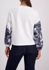 Monari Crew Neck Sweatshirt with Print, White