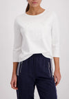 Monari Sweatshirt with Emblem, White