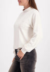 Monari 3-D Print Pocket Detail Sweatshirt, White