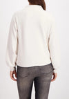 Monari 3-D Print Pocket Detail Sweatshirt, White