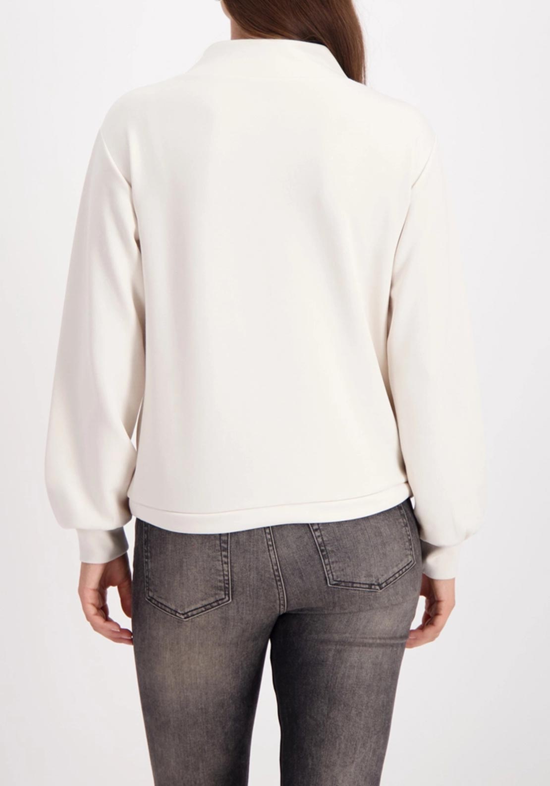Monari 3-D Print Pocket Detail Sweatshirt, White