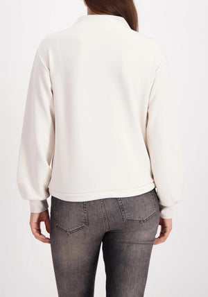 Monari 3-D Print Pocket Detail Sweatshirt, White
